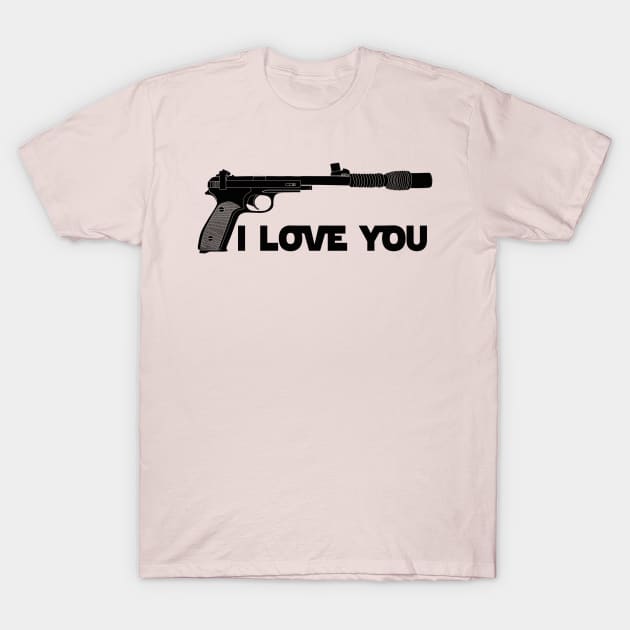 I Love You - Hers - ESB T-Shirt by DistractedGeek